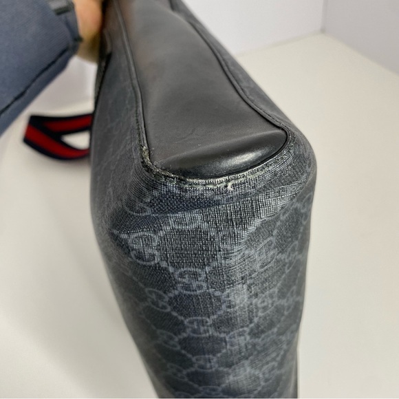 🔥Auth Gucci Supreme Shoulder Crossbody Bag GG PVC Leather - Picture 11 of 16